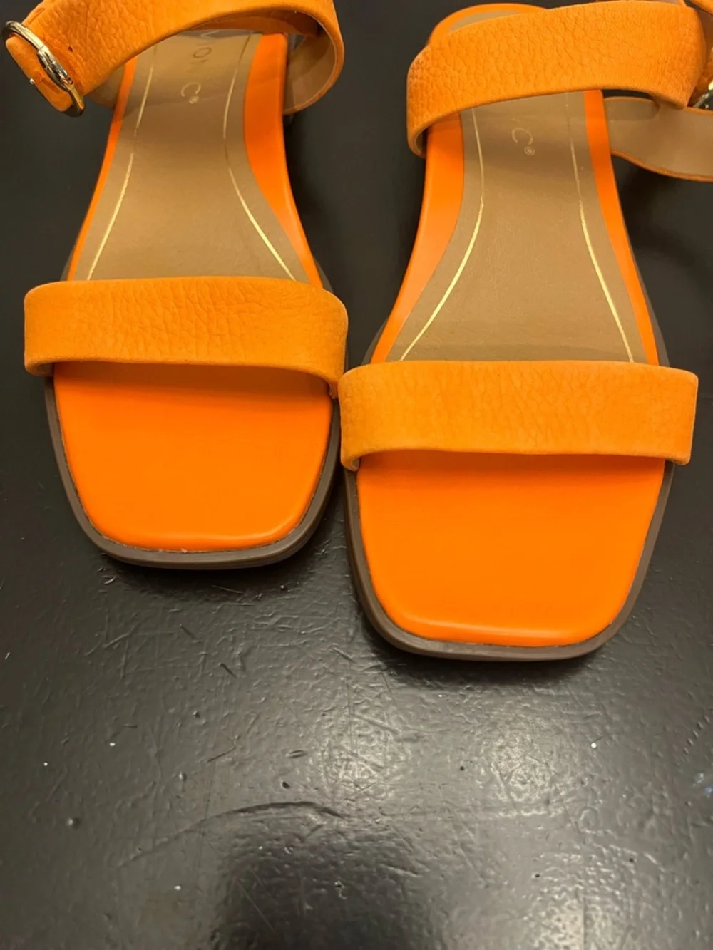 Vionic NWOB Anaya Strappy Ankle Leather Sandals Orange Marmalade Sz 7.5 Summer - Picture 7 of 13